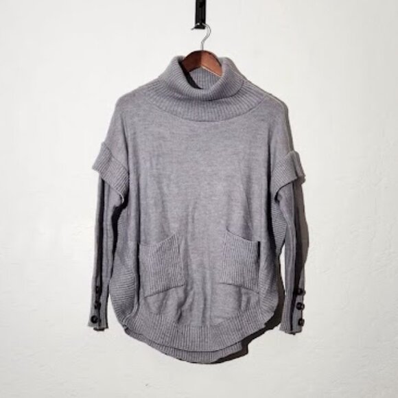 Francesca's Women's One Size Fits All Long Sleeve Turtleneck Sweater - Picture 1 of 5